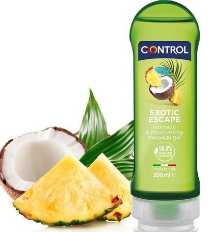 CONTROL - 2 EN 1 MASSAGE & PLAISIR EXOTIQUE 200 ML - Concombre Boutique