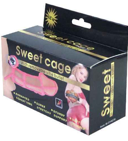 BAILE - COUVERTURE ET ANNEAU EN SILICONE SWEET 10 RYTHMES POUR LE PÉNIS ROSE