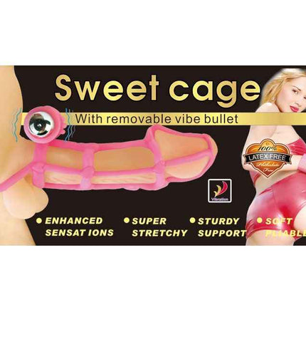 BAILE - COUVERTURE ET ANNEAU EN SILICONE SWEET 10 RYTHMES POUR LE PÉNIS ROSE