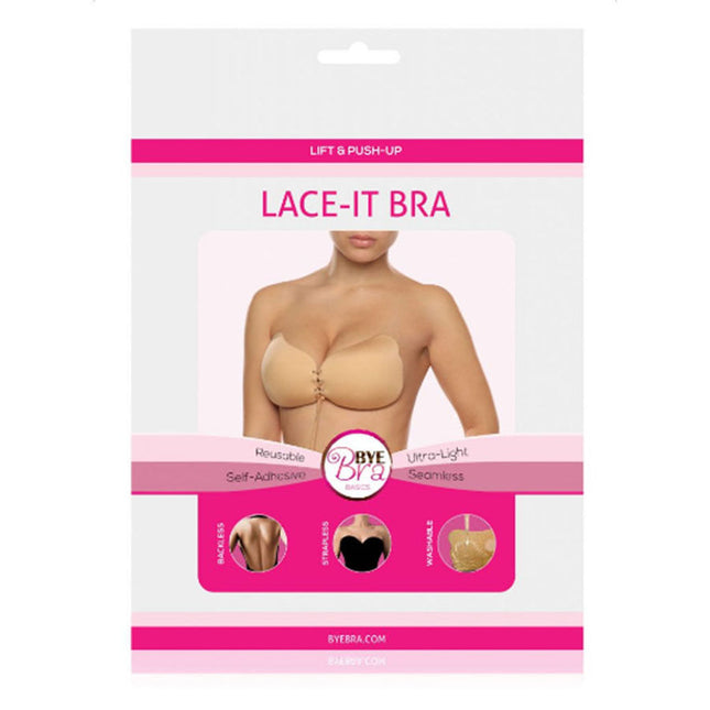 BYE-BRA - LACE-IT RENFORCEMENT PUSH-UP BEIGE BONNET A - Concombre Boutique
