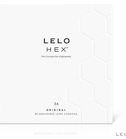 LELO - BOÎTE DE PRÉSERVATIFS HEX 36 UNITÉS - Concombre Boutique