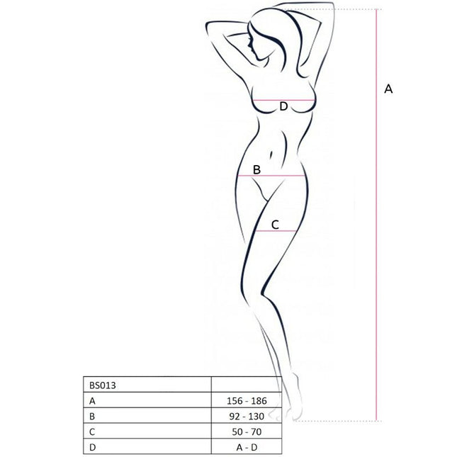 PASSION - FEMME BS013 BODYSTOCKING ROUGE TAILLE UNIQUE - Concombre Boutique