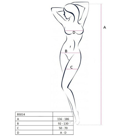 PASSION - FEMME BS014 BODYSTOCKING BLANC TAILLE UNIQUE - Concombre Boutique