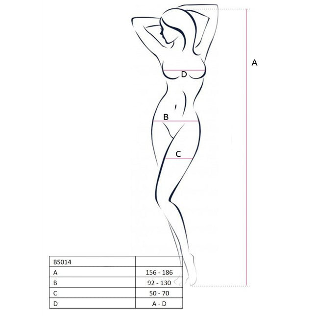 PASSION - FEMME BS014 BODYSTOCKING ROUGE TAILLE UNIQUE - Concombre Boutique