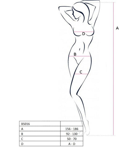 PASSION - FEMME BS016 BODYSTOCKING BLANC TAILLE UNIQUE - Concombre Boutique