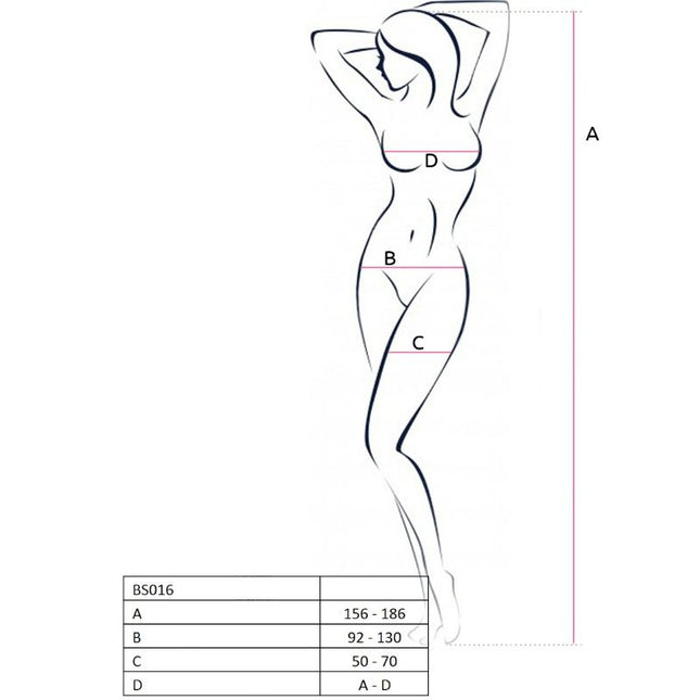 PASSION - FEMME BS016 BODYSTOCKING BLANC TAILLE UNIQUE - Concombre Boutique
