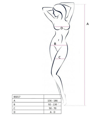 PASSION - FEMME BS017 BODYSTOCKING BLANC TAILLE UNIQUE - Concombre Boutique