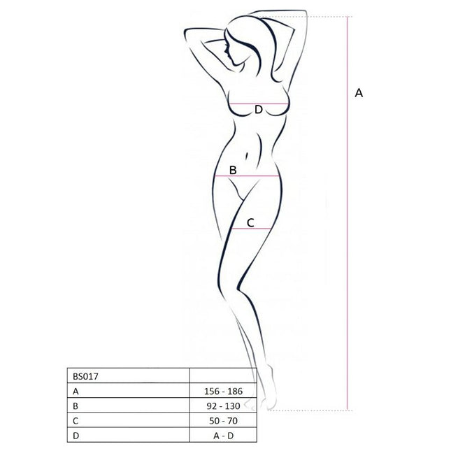PASSION - FEMME BS017 BODYSTOCKING BLANC TAILLE UNIQUE - Concombre Boutique