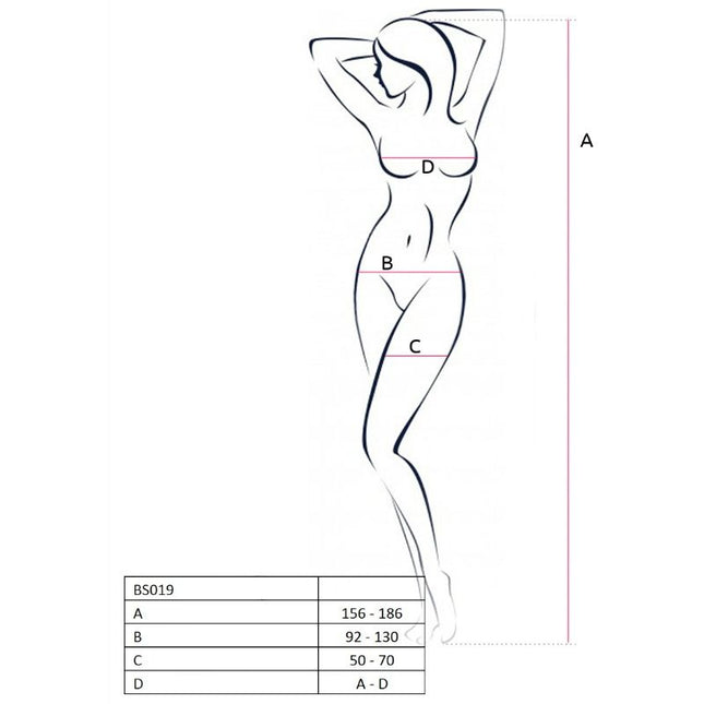 PASSION - FEMME BS019 BODYSTOCKING NOIR TAILLE UNIQUE - Concombre Boutique