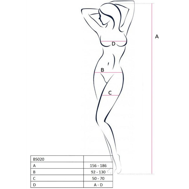PASSION - FEMME BS020 BODYSTOCKING BLANC TAILLE UNIQUE - Concombre Boutique