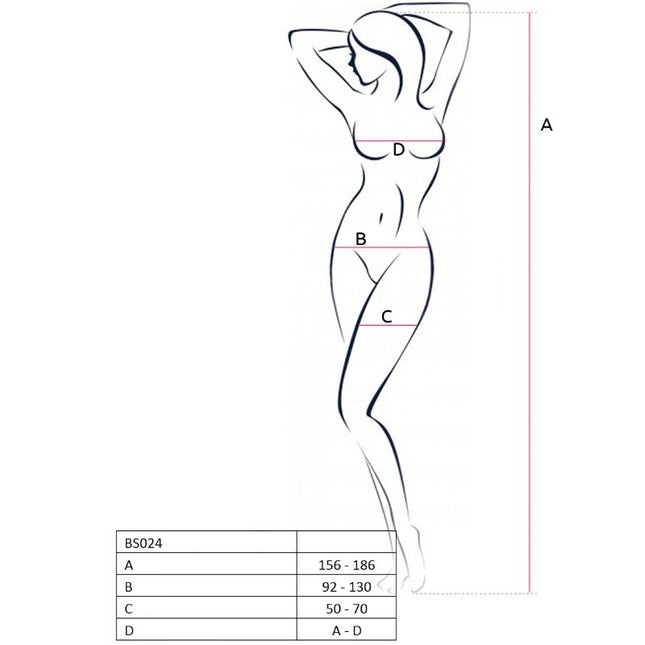 PASSION - FEMME BS024 BODYSTOCKING BLANC TAILLE UNIQUE - Concombre Boutique