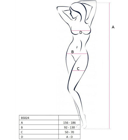 PASSION - FEMME BS024 BODYSTOCKING NOIR TAILLE UNIQUE - Concombre Boutique
