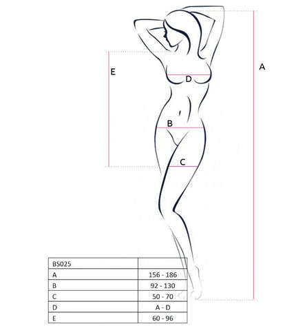 PASSION - FEMME BS025 BODYSTOCKING NOIR STYLE ROBE TAILLE UNIQUE - Concombre Boutique