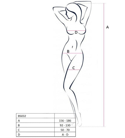 PASSION - FEMME BS032 BODYSTOCKING ROUGE TAILLE UNIQUE - Concombre Boutique