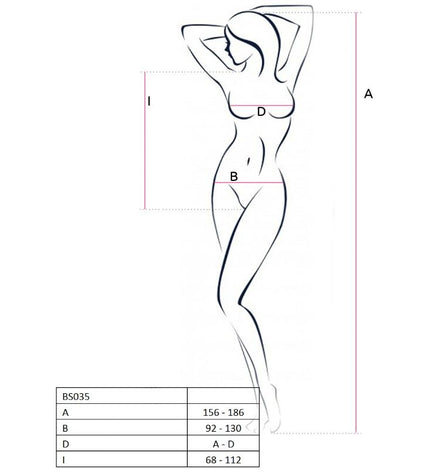 PASSION - FEMME BS035 BODYSTOCKING BLANC TAILLE UNIQUE - Concombre Boutique