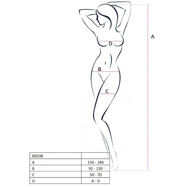PASSION - FEMME BS038 BODYSTOCKING BLANC TAILLE UNIQUE - Concombre Boutique