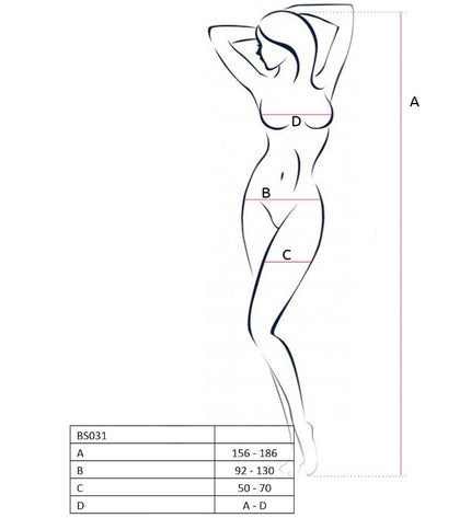 PASSION - FEMME BS031 BODYSTOCKING BLANC TAILLE UNIQUE - Concombre Boutique