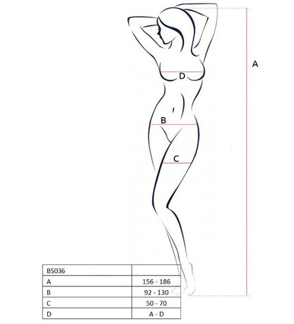 PASSION - FEMME BS036 BODYSTOCKING BLANC TAILLE UNIQUE - Concombre Boutique