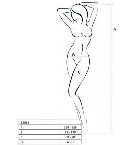 PASSION - FEMME BS031 BODYSTOCKING NOIR TAILLE UNIQUE - Concombre Boutique