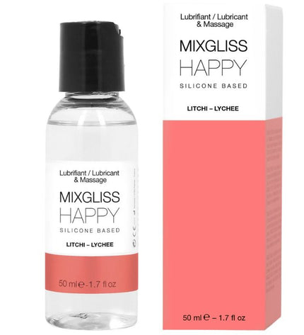 MIXGLISS - LUBRIFIANT SILICONE HAPPY LITCHI 50 ML - Concombre Boutique