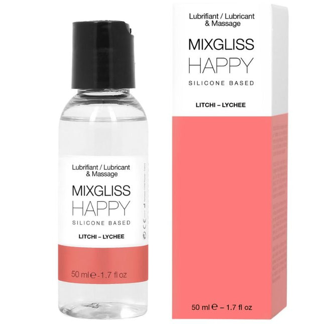 MIXGLISS - LUBRIFIANT SILICONE HAPPY LITCHI 50 ML - Concombre Boutique