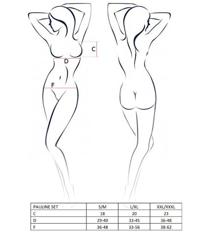 PASSION - FEMME PAULINE ENSEMBLE 3 PIÈCES TAILLE S/M by PASSION WOMAN SETS