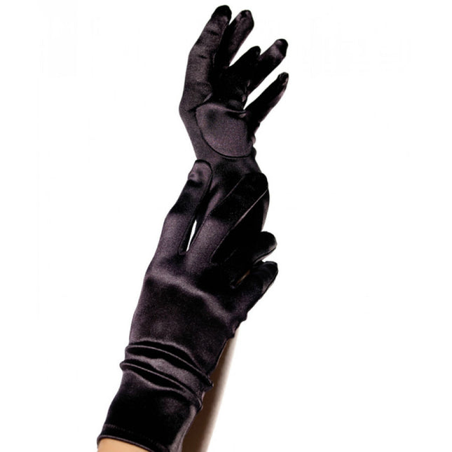 LEG AVENUE - GANTS SATIN NOIR - Concombre Boutique