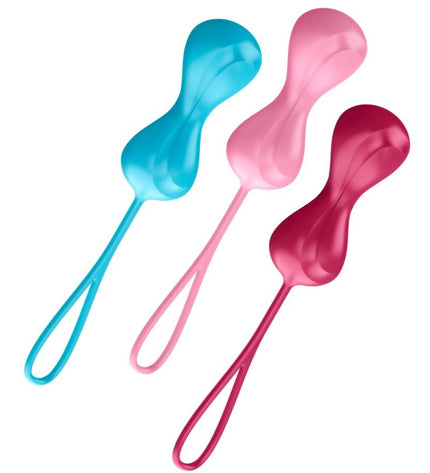 SATISFYER - ENSEMBLE ENTRAÎNEMENT LOVEBALLS 1 - Concombre Boutique