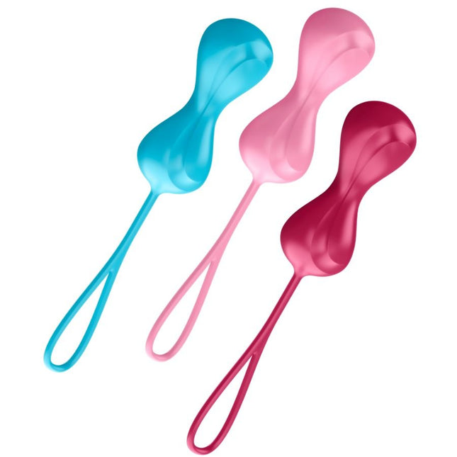 SATISFYER - ENSEMBLE ENTRAÎNEMENT LOVEBALLS 1 - Concombre Boutique