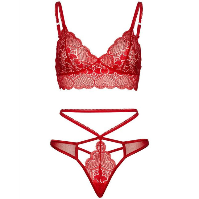 LEG AVENUE - ENSEMBLE 2 PIÈCES BRALETTE ET STRING DENTELLE M/L by LEG AVENUE SETS