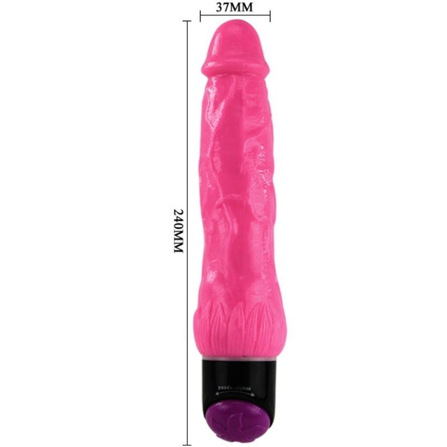 BAILE - VIBRATEUR RÉALISTE SEXE COLORÉ ROSE 24 CM - Concombre Boutique