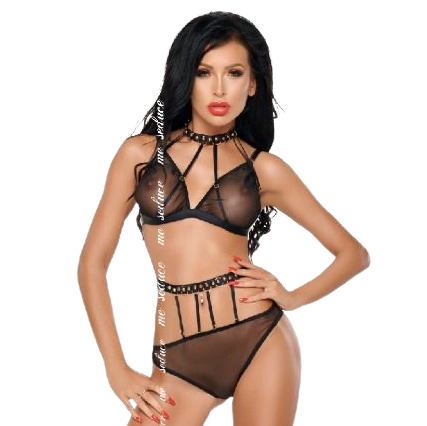 ME-SEDUCE - DOTTY ENSEMBLE DEUX PIÈCES NOIR S/M by ME-SEDUCE SET