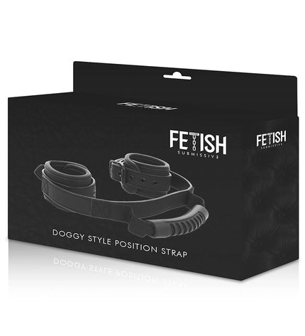 FETISH SUBMISSIVE - MENOTTES DOUBLURE NOPRÈNE AVEC POIGNÉE - Concombre Boutique