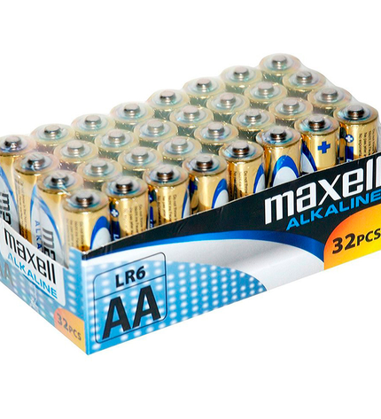 MAXELL - PILE ALCALINA AA LR6 PACK*32 UDS - Concombre Boutique