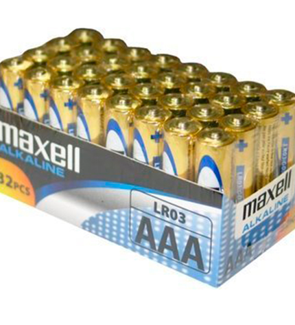 MAXELL - BATTERIE AAA LR03 PACK*32 UDS - Concombre Boutique