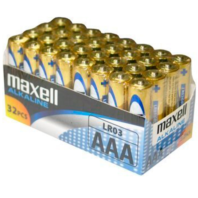 MAXELL - BATTERIE AAA LR03 PACK*32 UDS - Concombre Boutique
