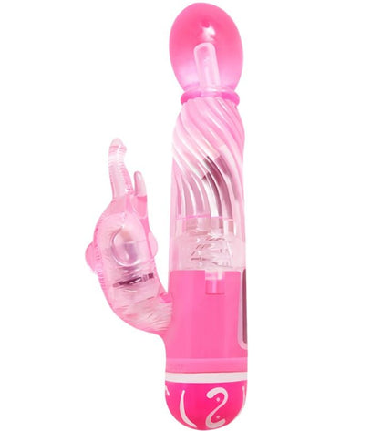 BAILE - VIBRATEUR MULTIVITESSES AVEC STIMULATEUR ROSE - Concombre Boutique