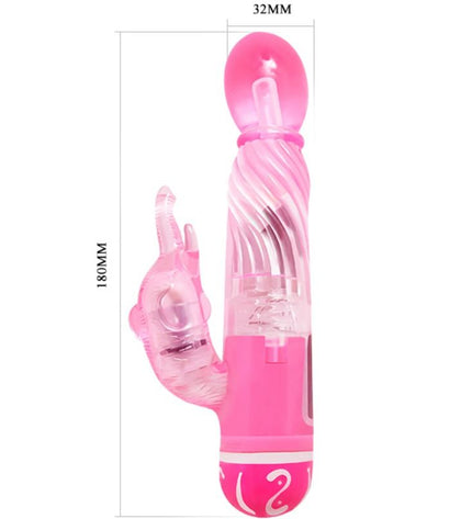 BAILE - VIBRATEUR MULTIVITESSES AVEC STIMULATEUR ROSE - Concombre Boutique