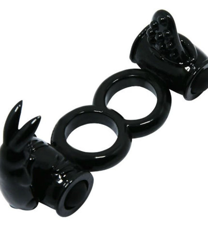 BAILE - SWEET RING DOUBLE ANNEAU AVEC DOUBLE LAPIN by BAILE FOR HIM