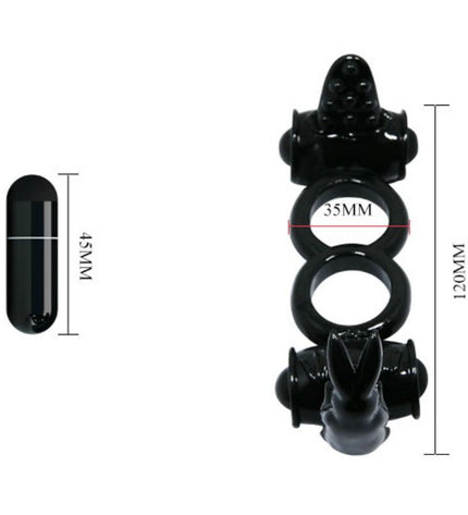 BAILE - SWEET RING DOUBLE ANNEAU AVEC DOUBLE LAPIN by BAILE FOR HIM