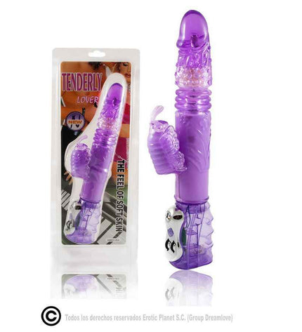 BAILE - ROTATEUR HAUT ET BAS LAPIN LILAS AVEC SUPERSTIMULATEUR