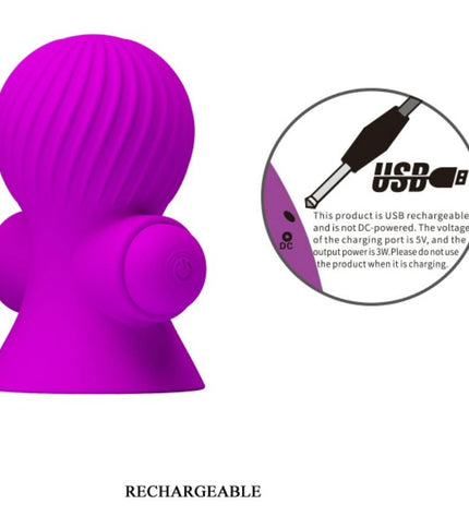PRETTY LOVE - STIMULATEURS DE NIPPLE 12 MODES VIBRATION LILAS by PRETTY LOVE SMART