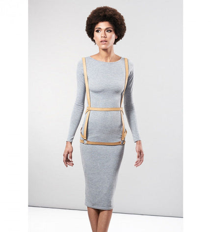 BIJOUX - INDISCRETS MAZE HARNAIS FORME ROBE MARRON - Concombre Boutique
