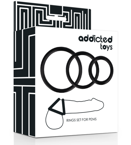 ADDICTED TOYS - ENSEMBLE DANNEAU POUR PÉNIS NOIR by ADDICTED TOYS