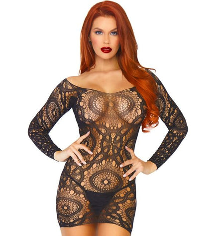 LEG AVENUE - MINI-ROBE EN DENTELLE MANCHES LONGUES TAILLE UNIQUE by LEG AVENUE DRESSES