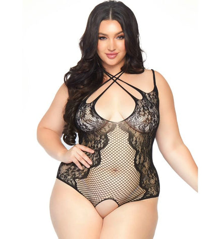 LEG AVENUE - TEDDY SANS CROTHLESS 1X-2X by LEG AVENUE TEDDIES