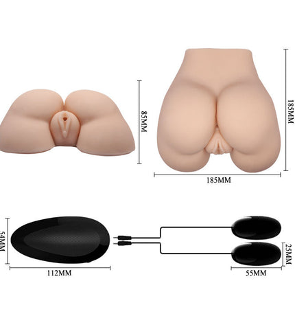 CRAZY BULL - VAGIN ET ANUS RÉALISTES AVEC POSITION DE VIBRATION 5 - Concombre Boutique