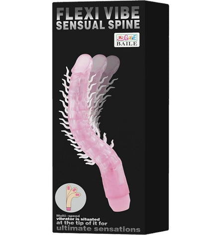 BAILE - FLEXI VIBE SENSUAL SPINE GODE VIBRANT PLIABLE LILAS 23.5 CM - Concombre Boutique