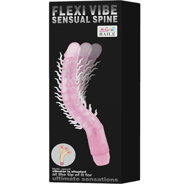 BAILE - FLEXI VIBE SENSUAL SPINE GODE VIBRANT PLIABLE LILAS 23.5 CM - Concombre Boutique