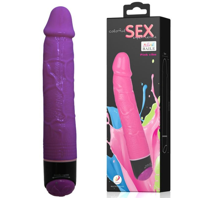 BAILE - VIBRATEUR RÉALISTE COLORÉ SEX LILAS 23 CM - Concombre Boutique